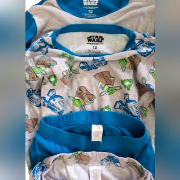 2 boys long sleeve pajama sets Star Wars size Large - Picture 2 of 2